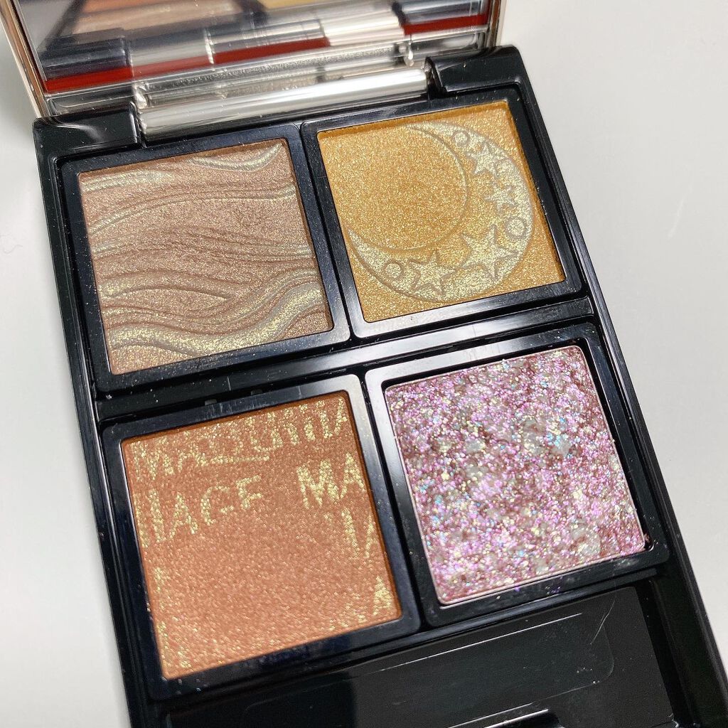 ドラマティックアイカラー (パウダー)/(クリーム) YE252 ムーンライトシュガー (パール)(限定)/マキアージュ/アイシャドウパレットを使ったクチコミ（2枚目）