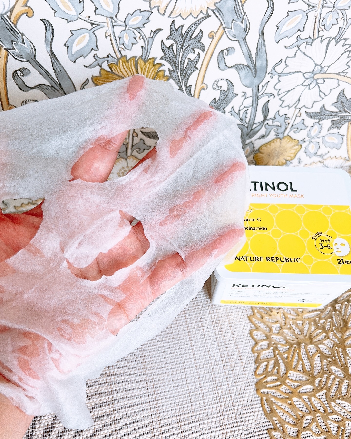 キューブマスク レチノール/ネイチャーリパブリック/シートマスク・パックを使ったクチコミ（3枚目）