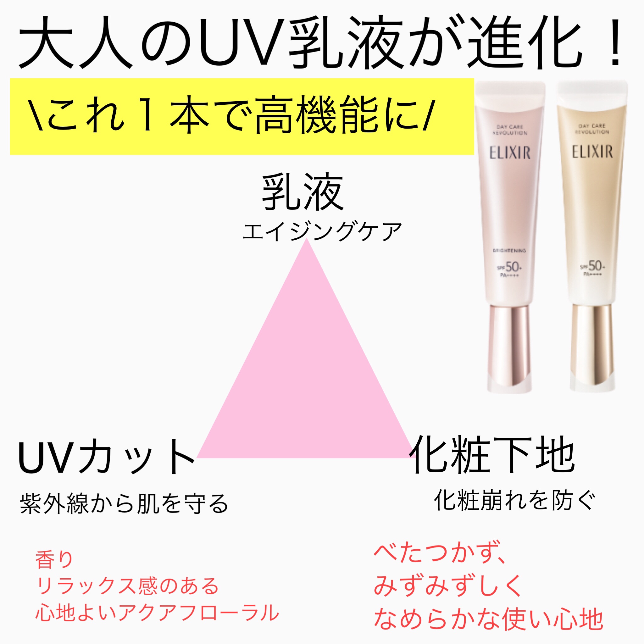 エリクシール　デーケアレボリューション　ブライトニング　ba/エリクシール/化粧下地を使ったクチコミ（2枚目）