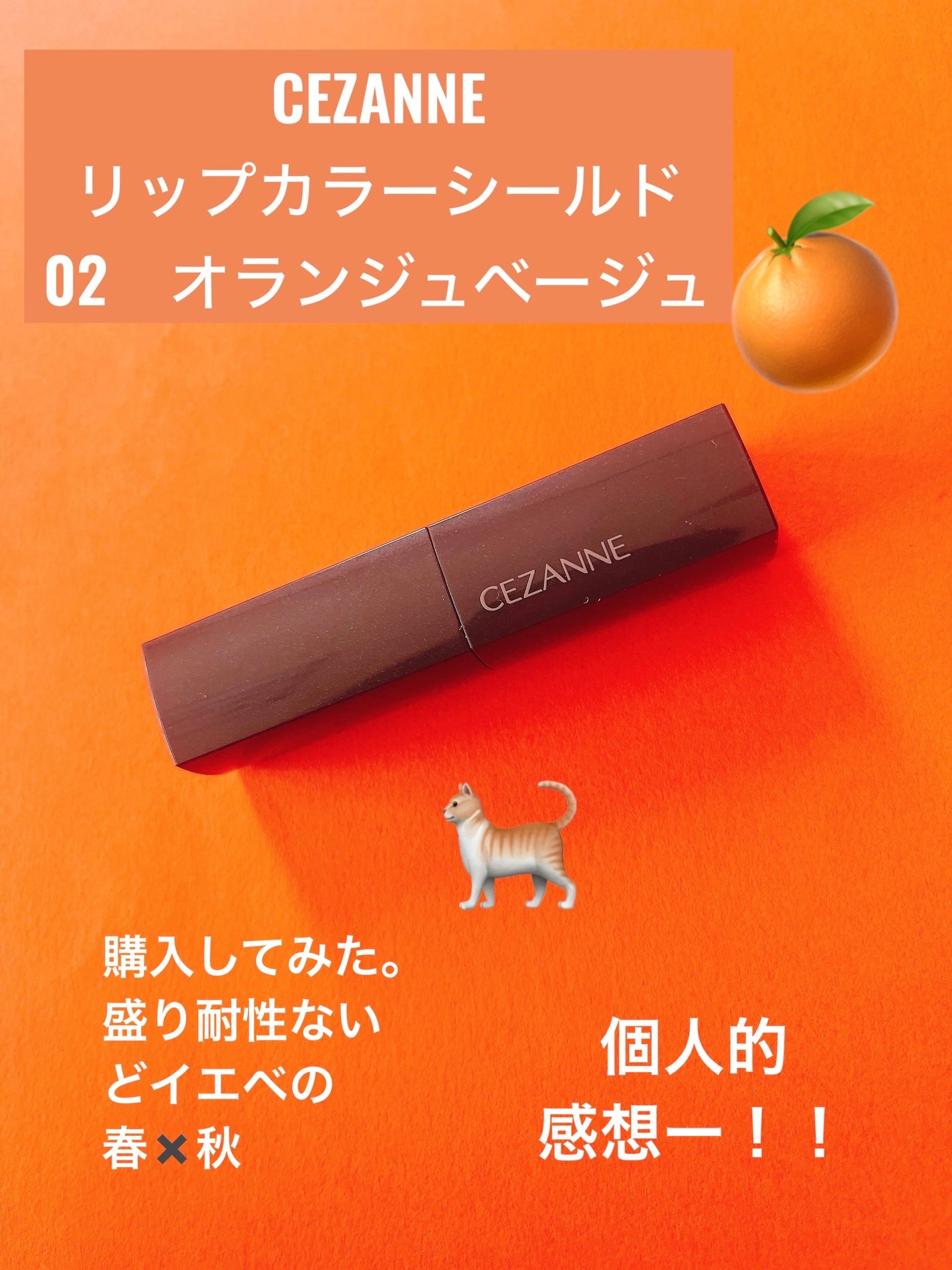 リップカラーシールド/CEZANNE/口紅を使ったクチコミ(1枚目)