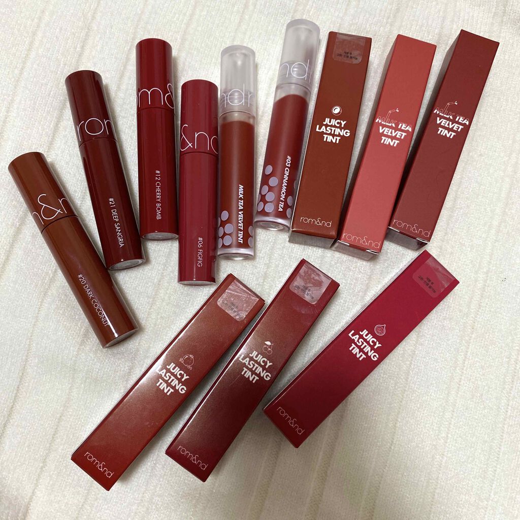 ジューシーラスティングティント/rom&nd/リップティントを使ったクチコミ（1枚目）
