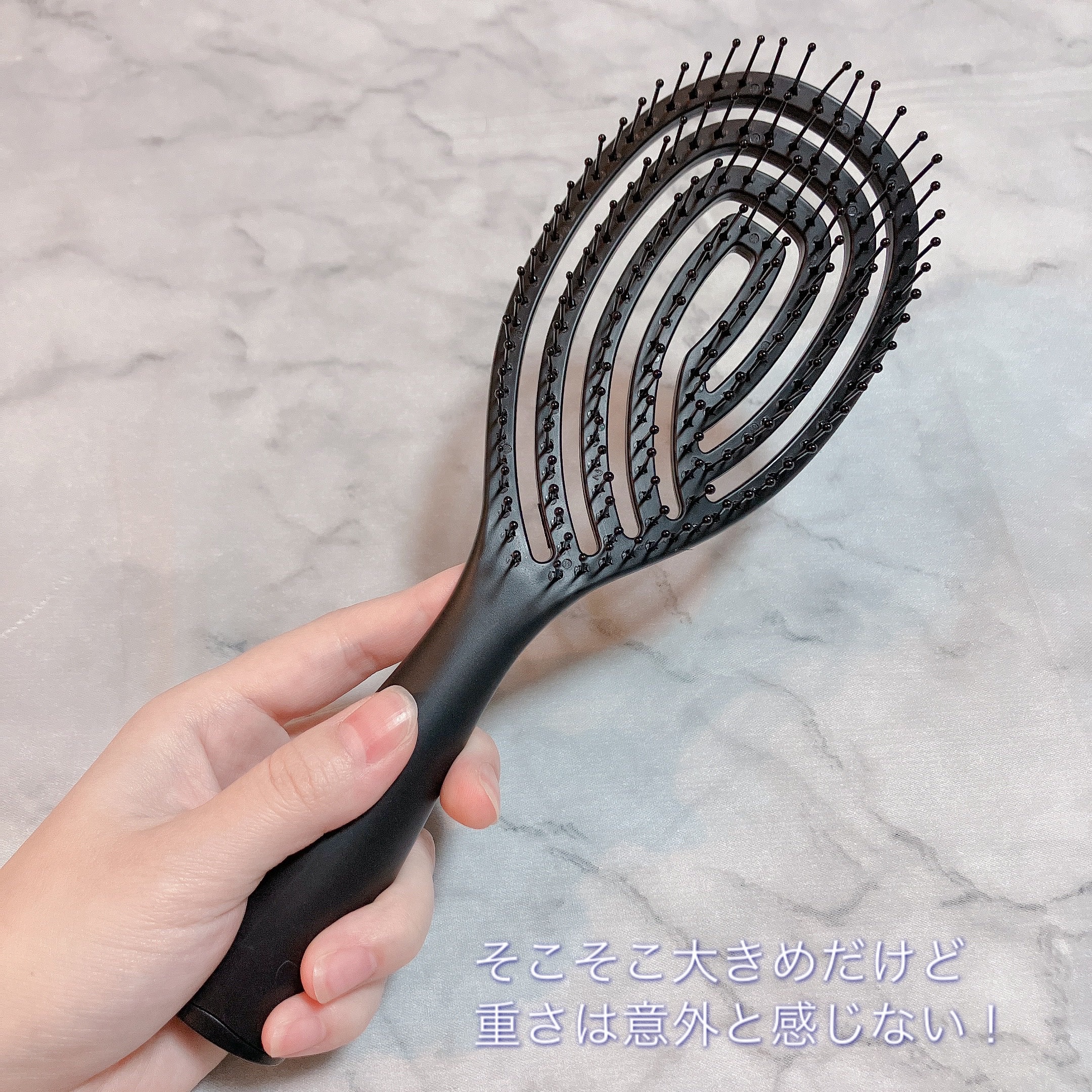 乾きやすいブローブラシ/DAISO/ヘアブラシを使ったクチコミ（3枚目）