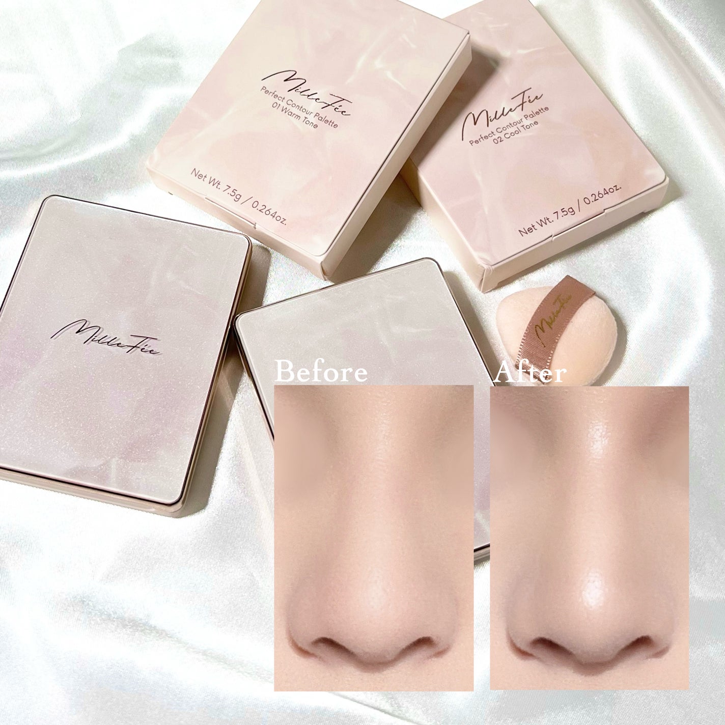 チート顔コントゥアパレット/MilleFée/パウダーハイライトを使ったクチコミ(6枚目)