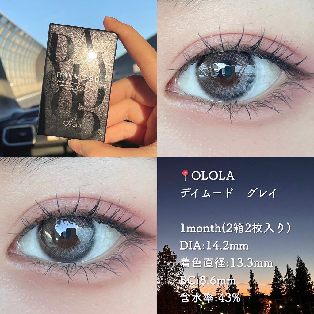 デームードグレーマンスリー (DAYMOOD GRAY monthly)/OLOLA/1ヶ月(1MONTH)カラコンを使ったクチコミ(2枚目)