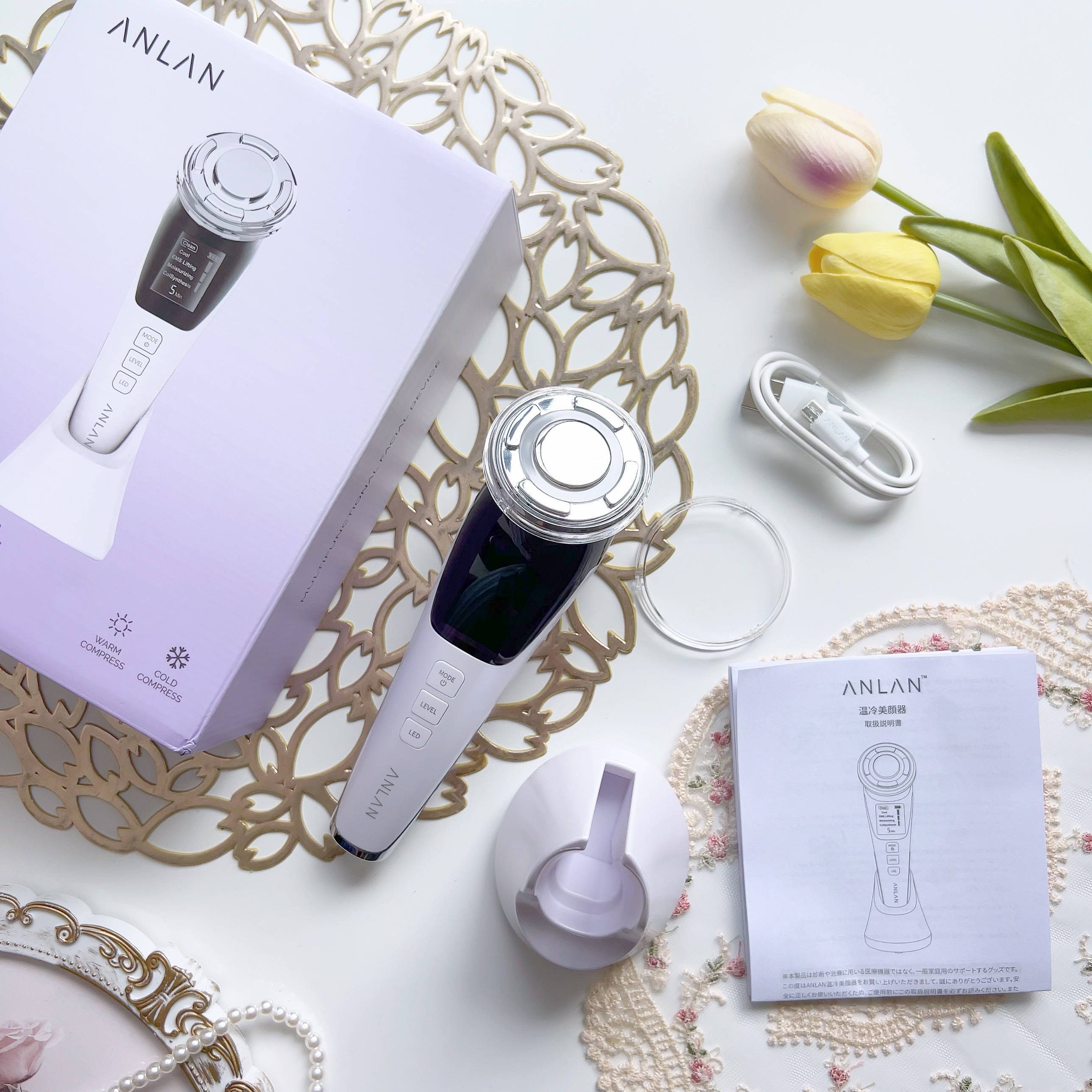 多機能温冷美顔器/ANLAN/美顔器・マッサージを使ったクチコミ（2枚目）