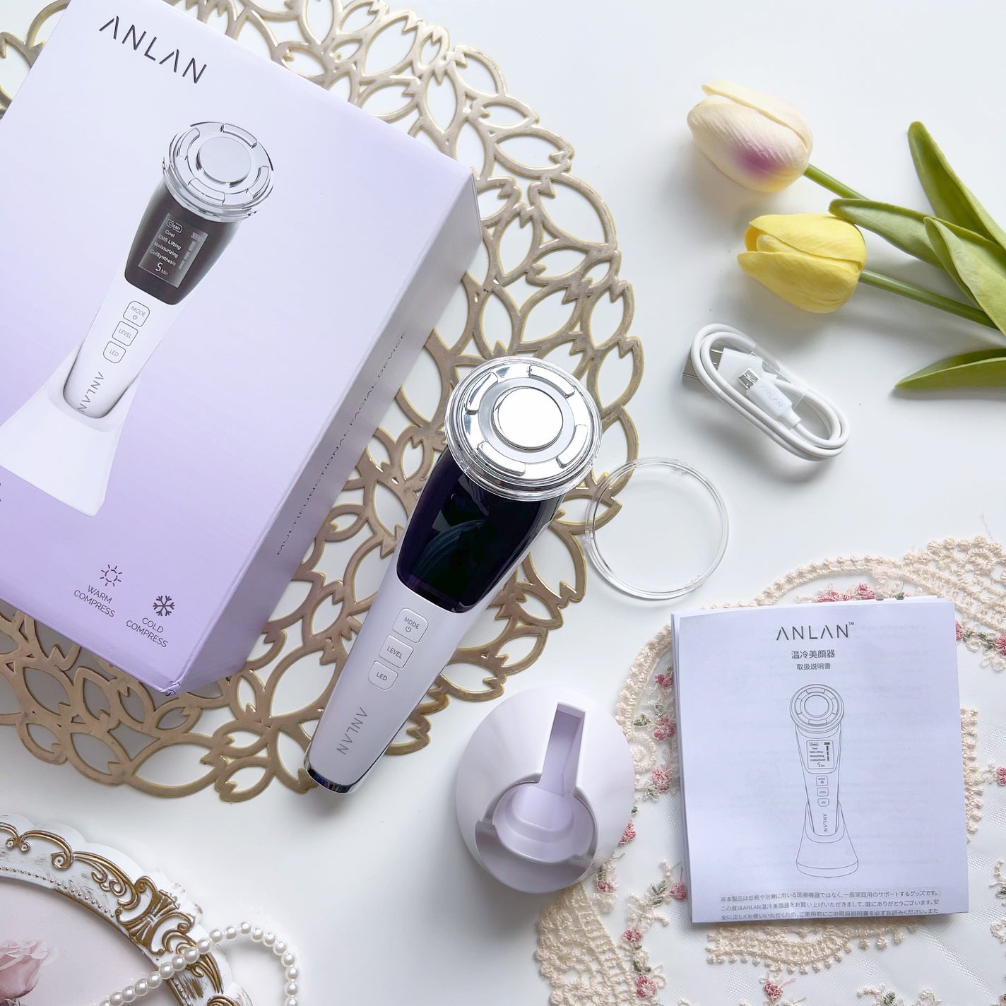 多機能温冷美顔器/ANLAN/美顔器・マッサージを使ったクチコミ(2枚目)