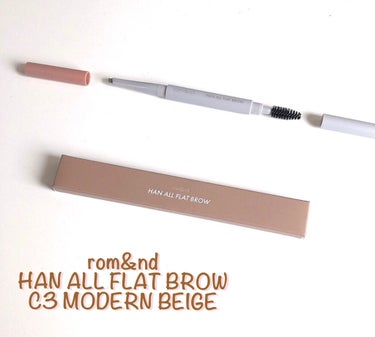 rom&nd　HAN ALL BROW FLAT　C3　MODERN BEIGE


ロムアンドはゼロベルベットティントがほんっとうにお気に入りでお世話になっています😇😇

アイブロウが出ていることを知