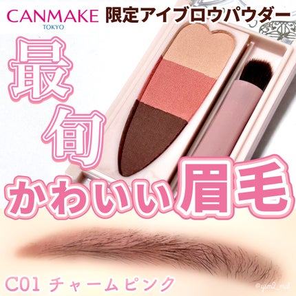 ミックスアイブロウカラー C01 チャームピンク/キャンメイク/パウダーアイブロウを使ったクチコミ(1枚目)