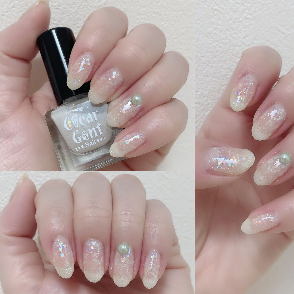 クリアジェムネイル/セリア/マニキュアを使ったクチコミ（3枚目）