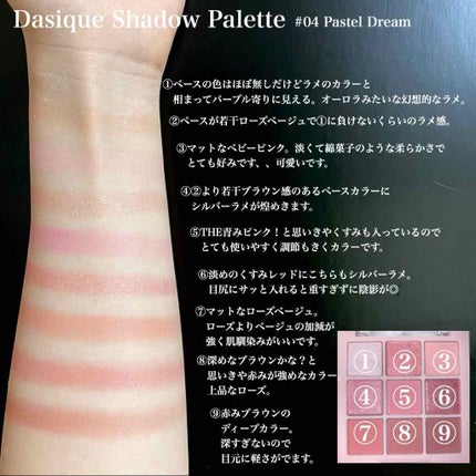 シャドウパレット/dasique/アイシャドウパレットを使ったクチコミ(3枚目)