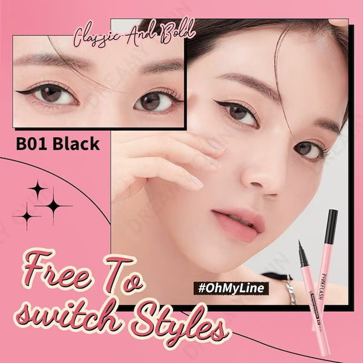 PINKFLASH リキッドアイライナー/PINKFLASH/リキッドアイライナーを使ったクチコミ(5枚目)