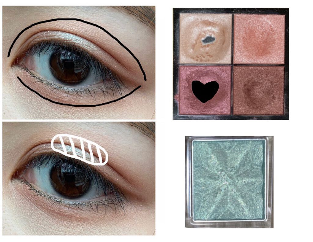 リアルクローズシャドウ/excel/アイシャドウパレットを使ったクチコミ(2枚目)