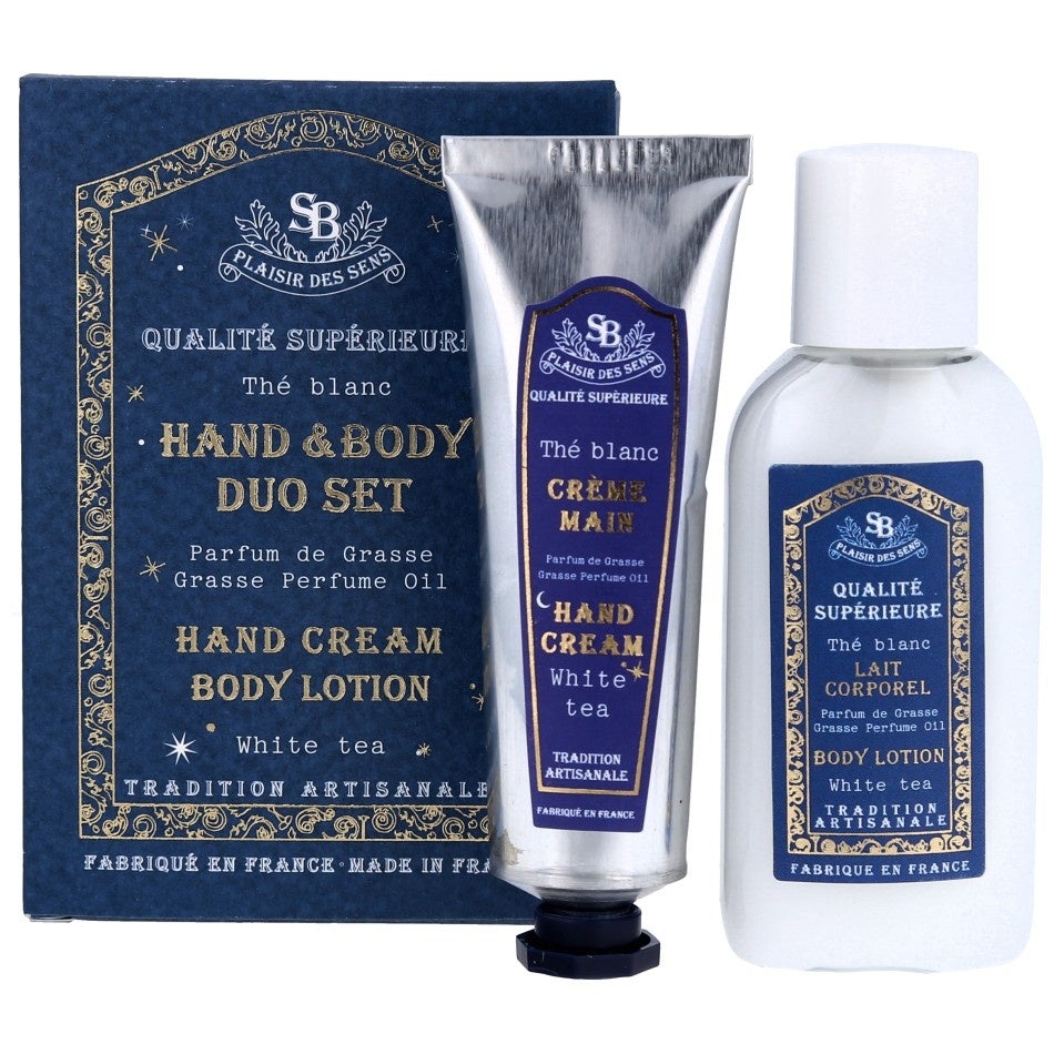 サンタール・エ・ボーテ ハンドクリーム＆ミニボディローション  デュオセット(ホワイトティーの香り）