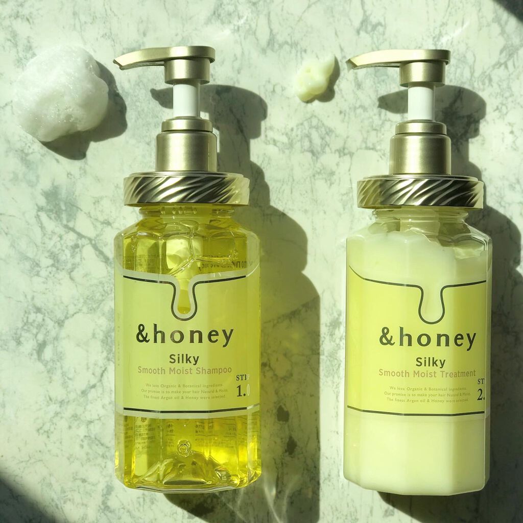 シルキー　スムースモイスチャー　シャンプー　1.0/ヘアトリートメント　2.0/&honey/市販シャンプーを使ったクチコミ（1枚目）