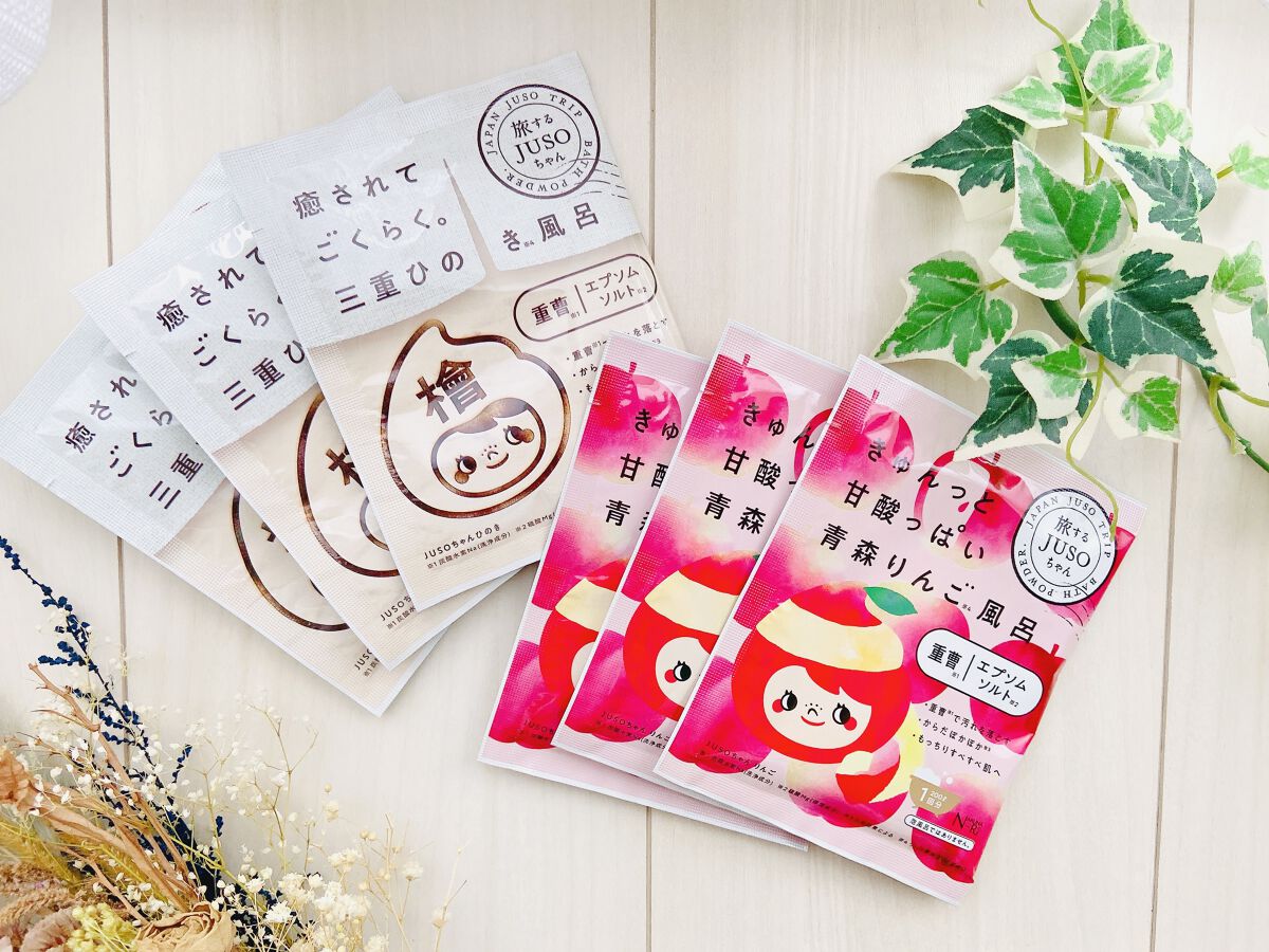 JUSO BATH POWDER ひのき/旅するJUSO/炭酸系入浴剤を使ったクチコミ（2枚目）