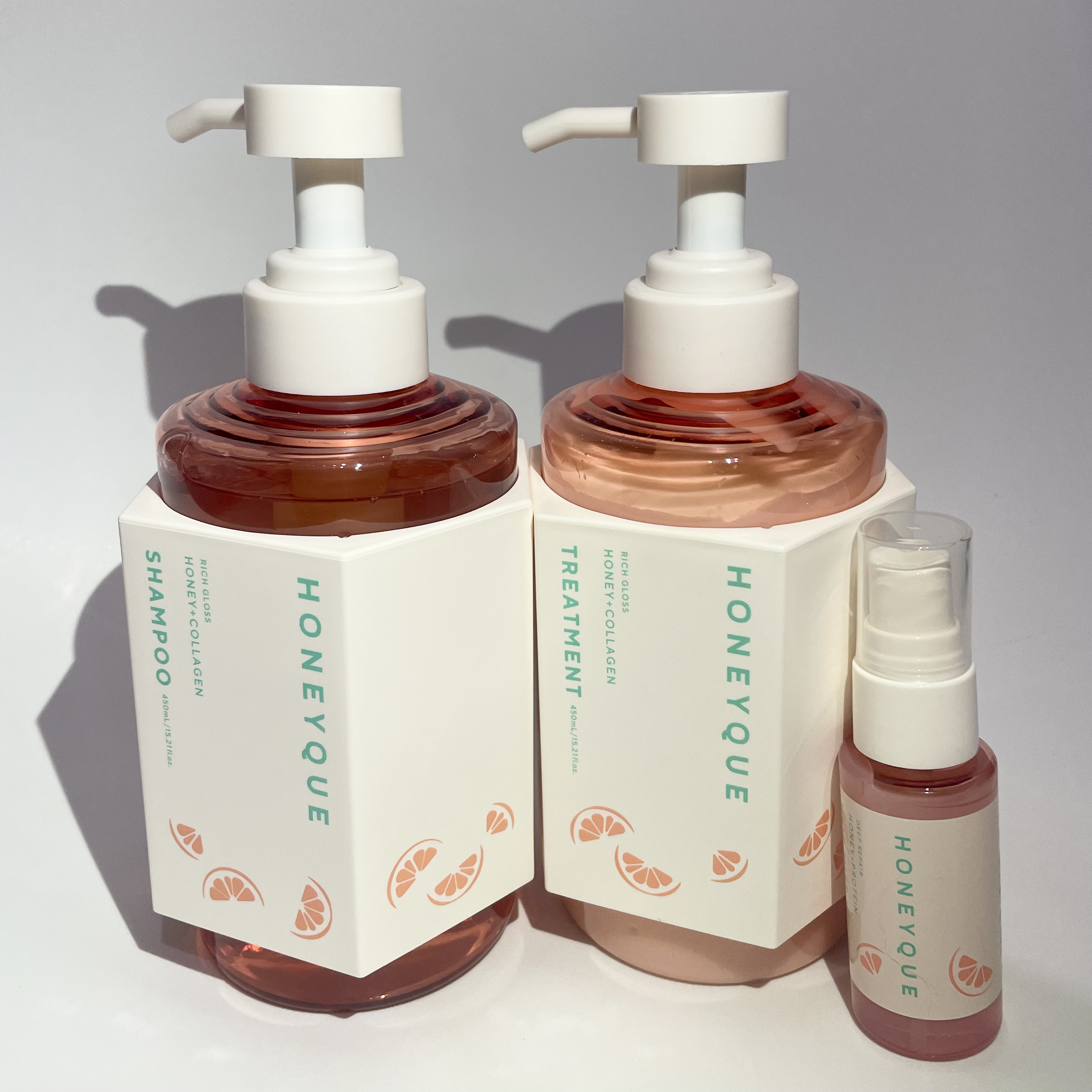 ハニーク リッチグロス ミニヘアミスト付き 限定キット（グレープフルーツの香り）/ハニーク/その他キットセットを使ったクチコミ（1枚目）