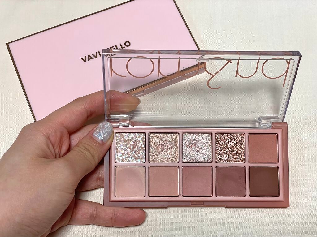 バレンタインボックス3ローズモーメント/VAVI MELLO/アイシャドウパレットを使ったクチコミ(5枚目)