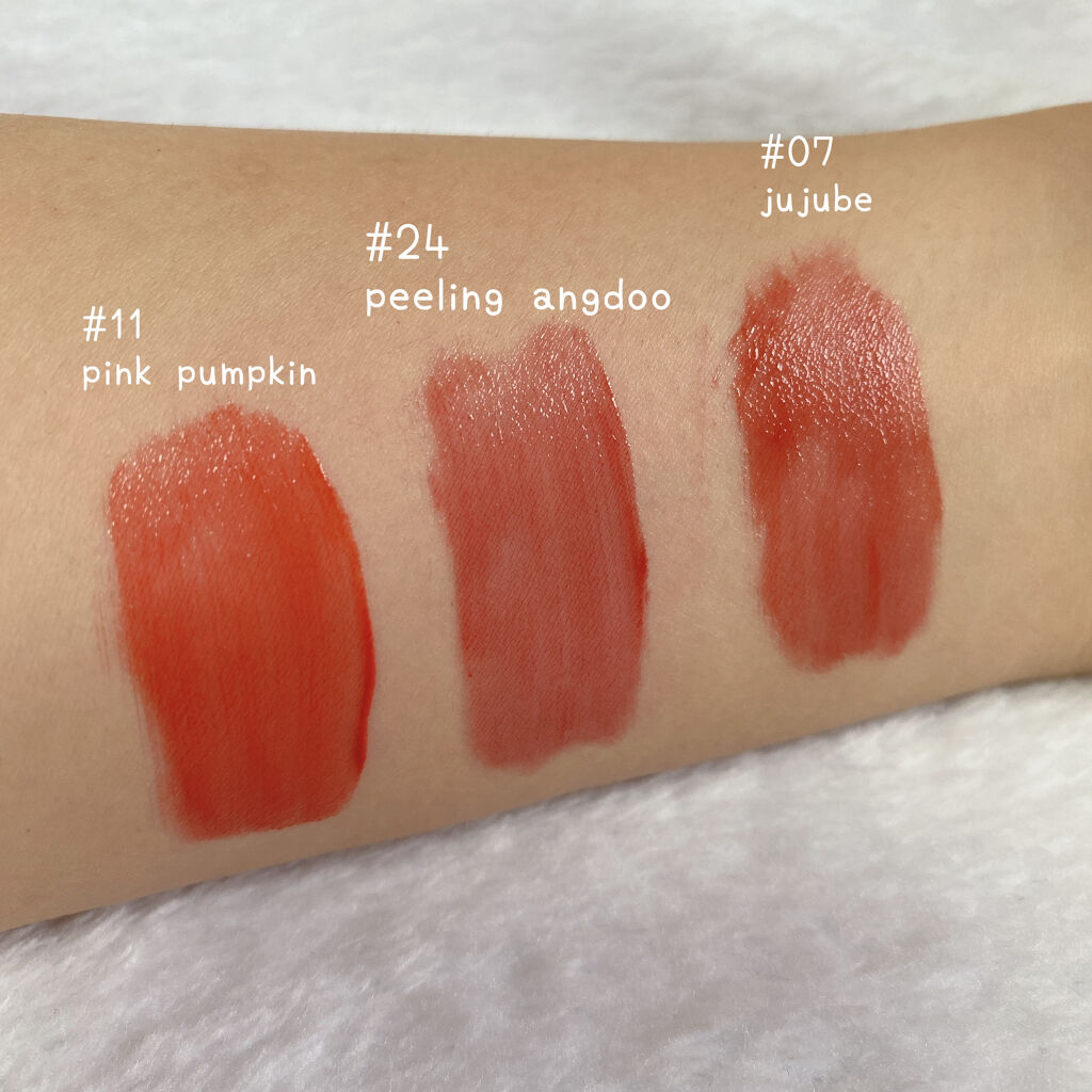 ジューシーラスティングティント/rom&nd/リップティントを使ったクチコミ（3枚目）