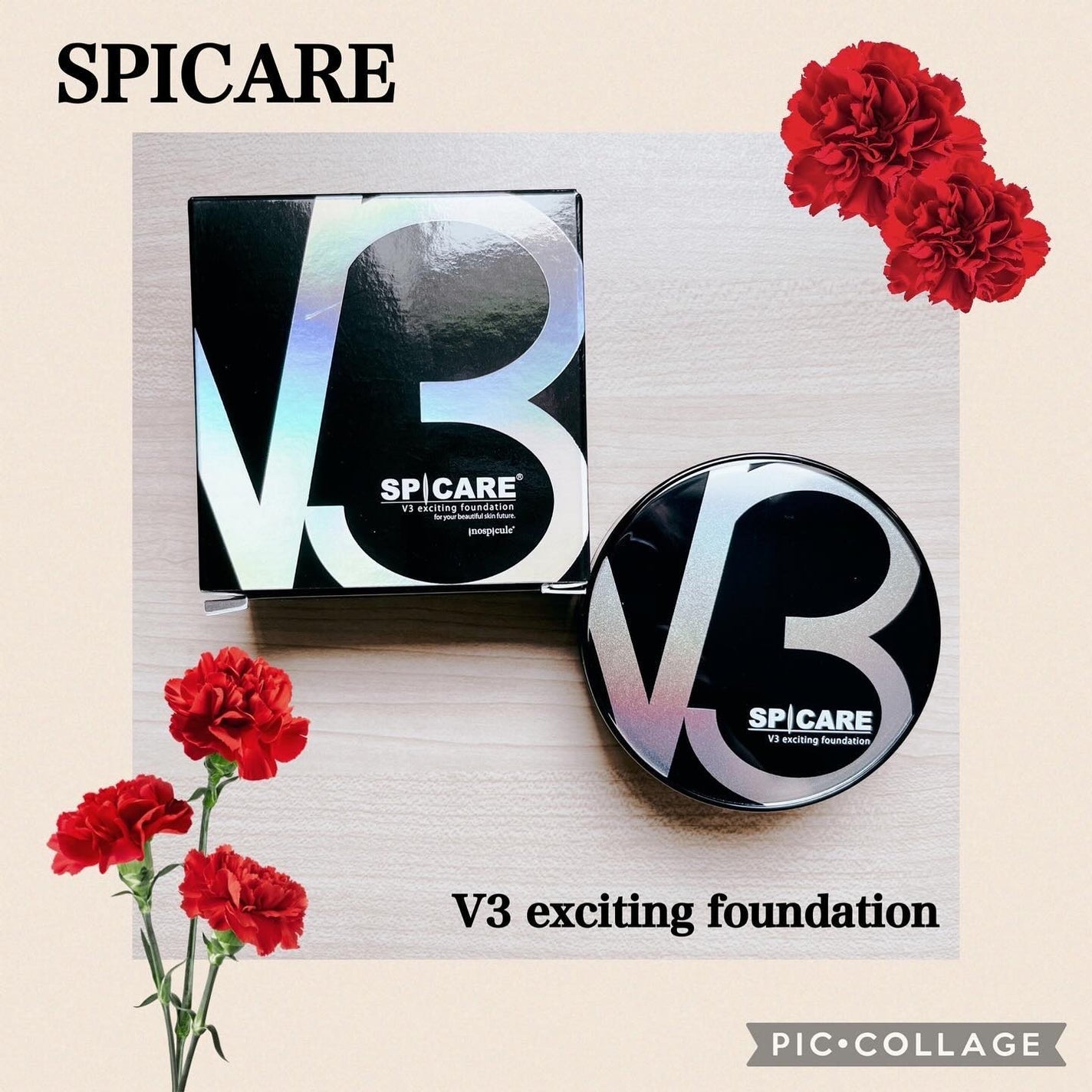 V3 エキサイティングファンデーション/SPICARE/クッションファンデーションを使ったクチコミ(1枚目)