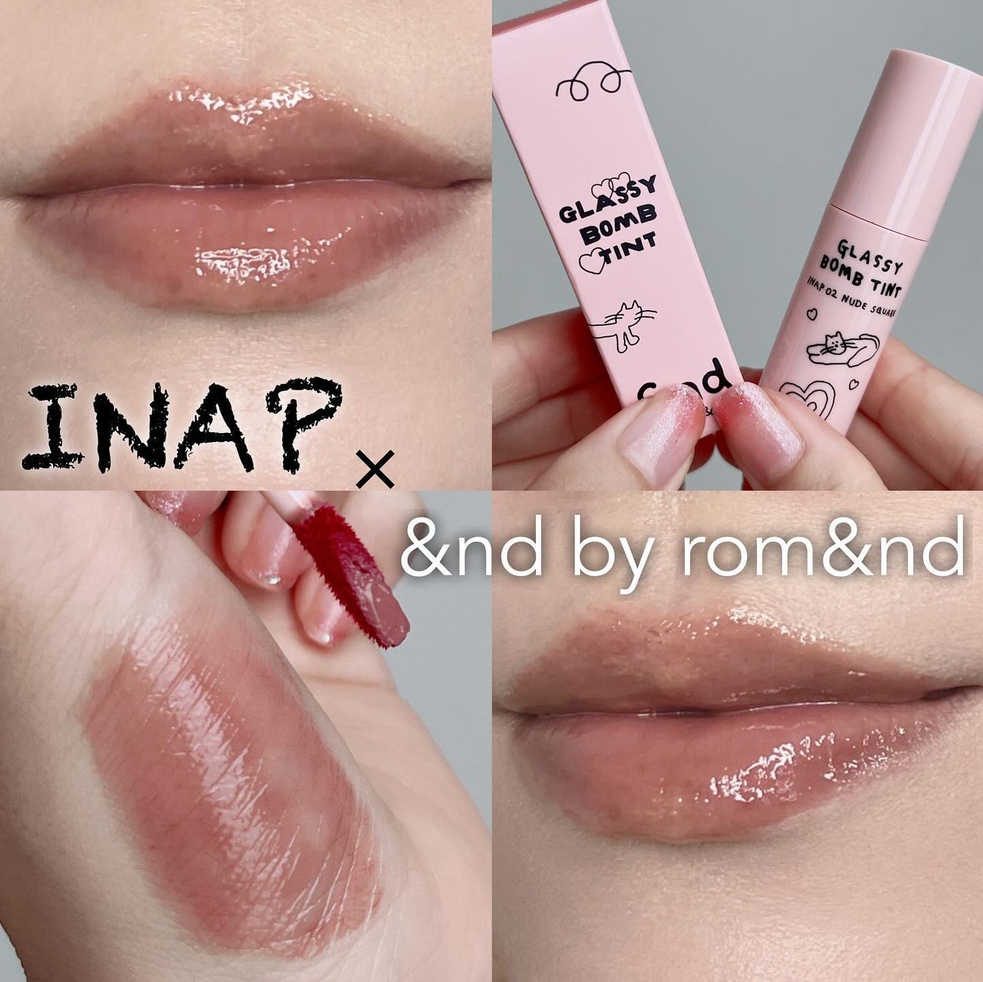 アンドバイロムアンド グラッシーボムティント/&nd by rom&nd/リップティントを使ったクチコミ(1枚目)
