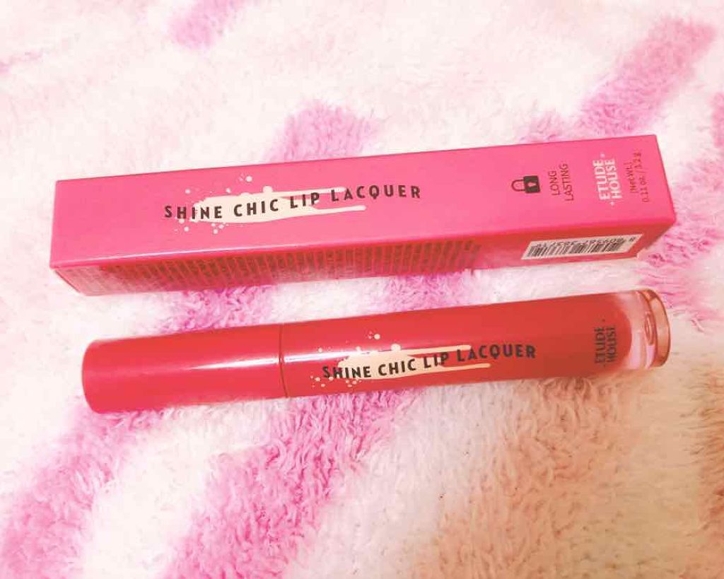 シャインシックリップラッカー/ETUDE/リップグロスを使ったクチコミ（1枚目）