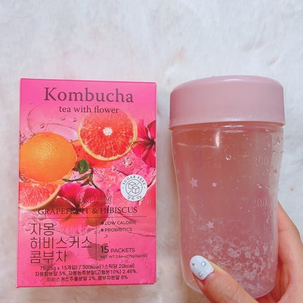 フラワーコンブチャ  レモン菊花味/KKOKDAM/酵素ドリンクを使ったクチコミ(3枚目)