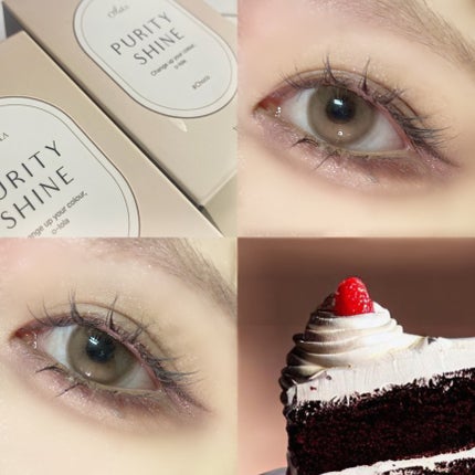 ピュアリティーシャイン マンスリー モーブチョコ/OLOLA/カラーコンタクトレンズを使ったクチコミ(2枚目)