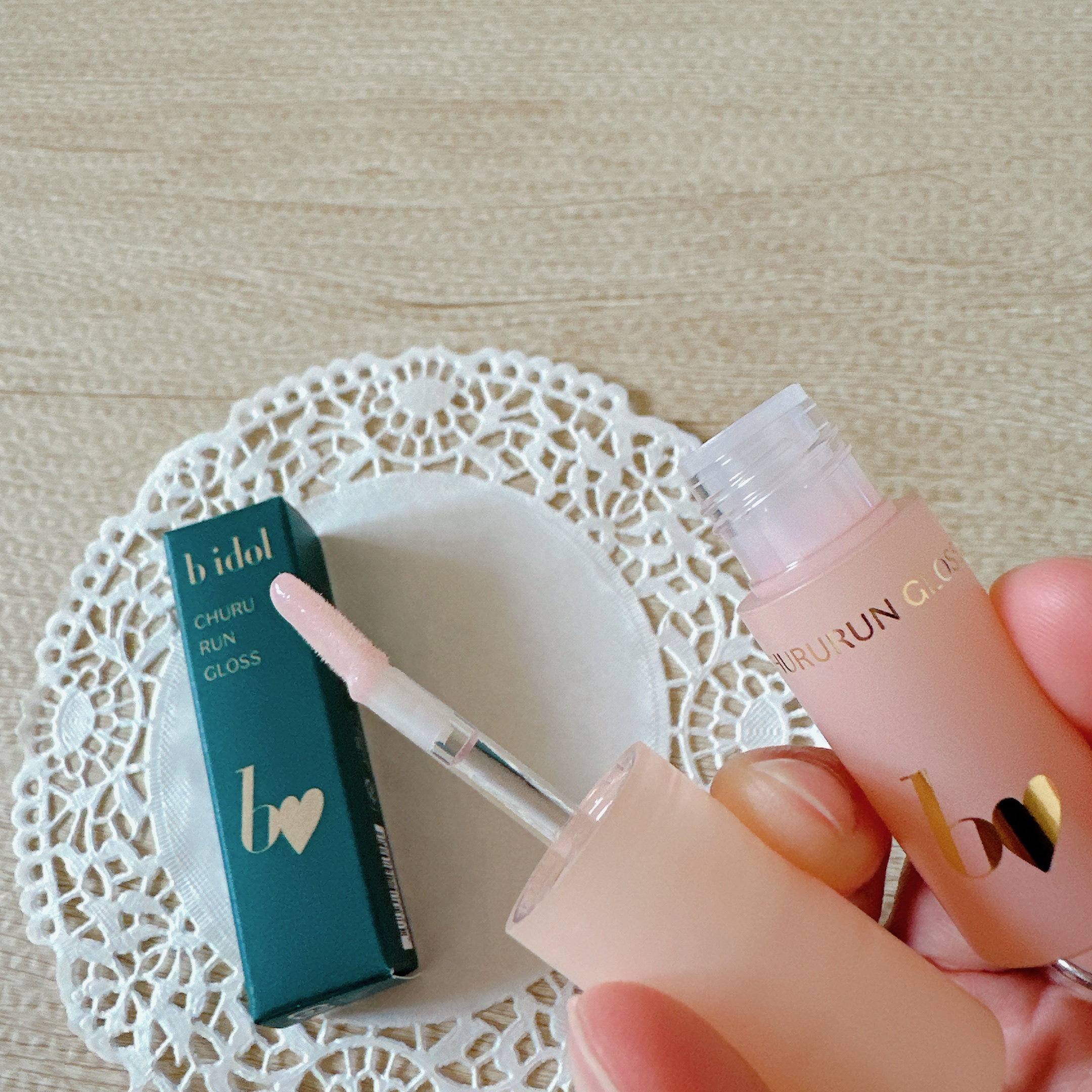 ちゅるるんグロス 01 ヌードスキン/b idol/リップグロスを使ったクチコミ（2枚目）