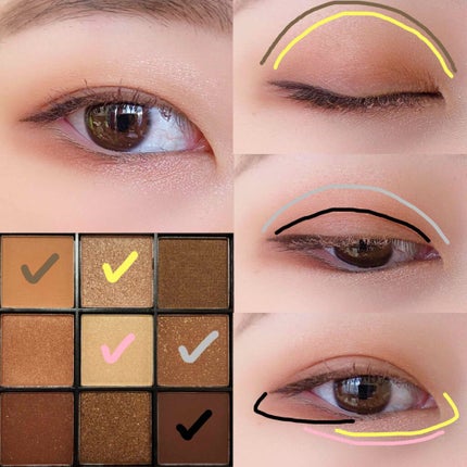 UR GLAM BLOOMING EYE COLOR PALETTE/U R GLAM/アイシャドウパレットを使ったクチコミ(3枚目)