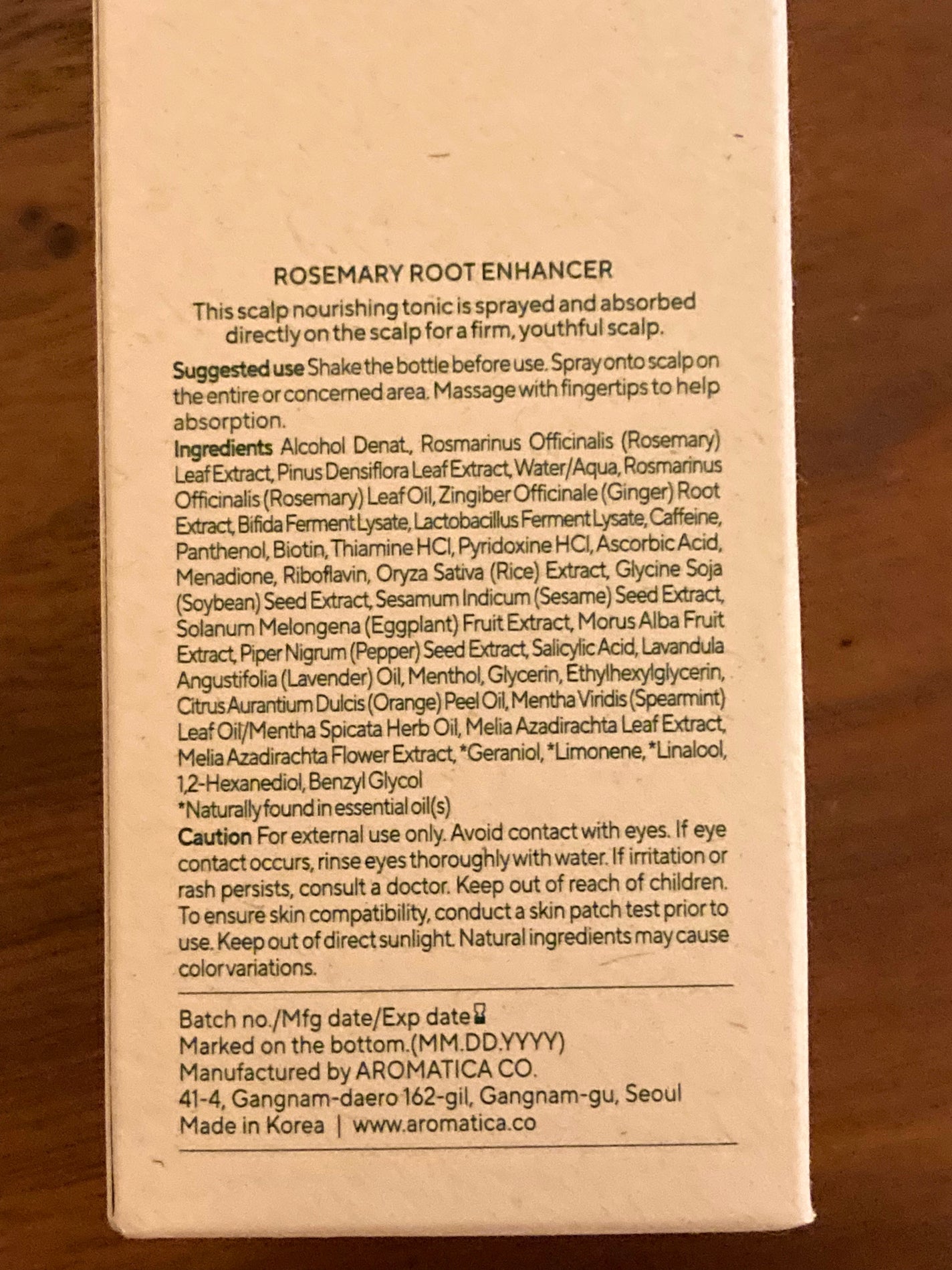 ローズマリールートエンハンサー/AROMATICA/頭皮ローションを使ったクチコミ(2枚目)