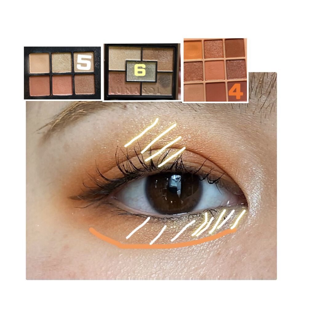 ジェミネイトアイズ/LUNASOL/アイシャドウパレットを使ったクチコミ（3枚目）