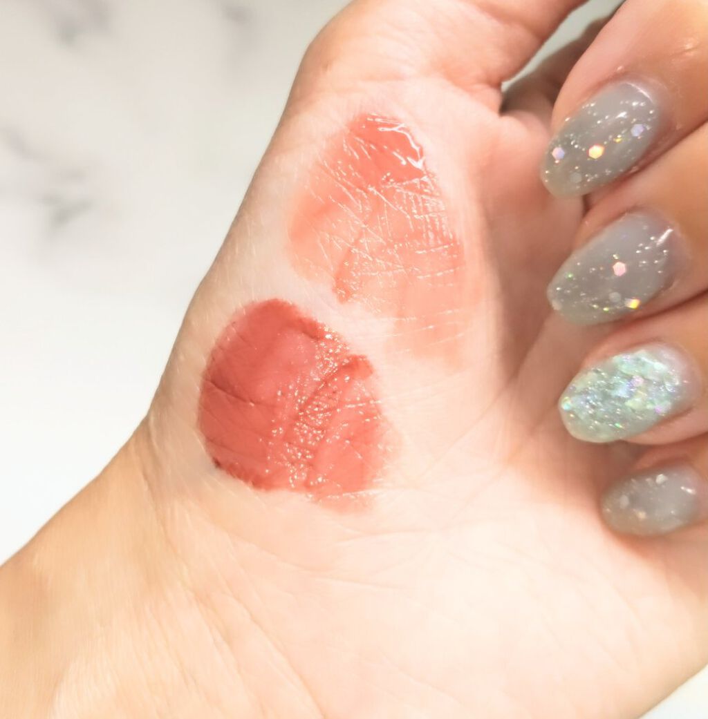 ロングラスティンググロウティント Checkmate/MELALOWE/リップティントを使ったクチコミ（2枚目）