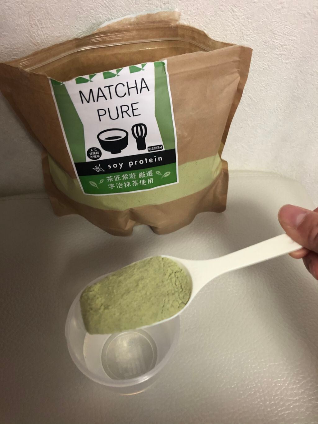 MATCHA PURE(プロテインパウダー)/ピュアパートナー/ソイプロテインを使ったクチコミ(6枚目)