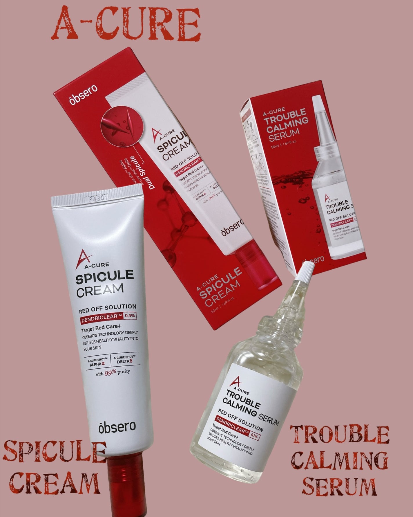 エーキュアトラブルカーミングセラム/obsero/美容液を使ったクチコミ(1枚目)