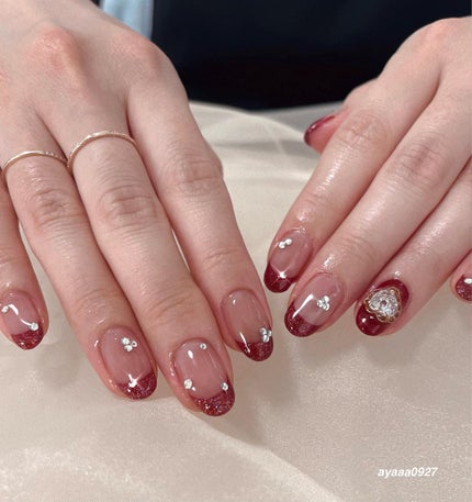 #フレンチネイルのネイルデザイン