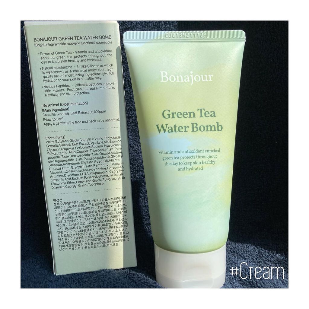 グリーンティーウォーターボム/Bonajour/フェイスクリームを使ったクチコミ(5枚目)