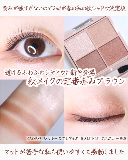 シルキースフレアイズ(マットタイプ)/キャンメイク/アイシャドウパレットを使ったクチコミ(1枚目)