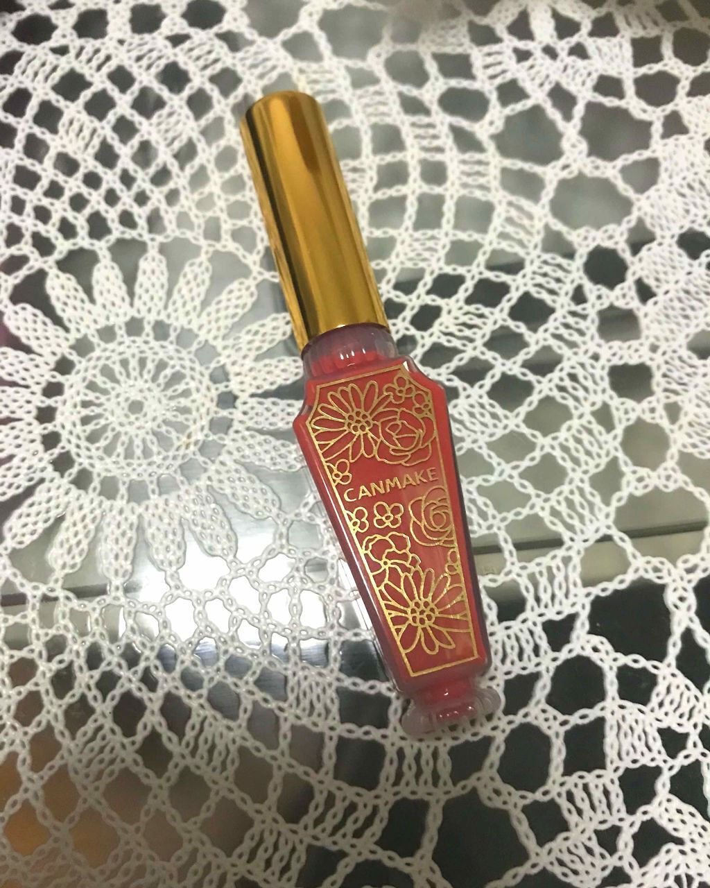 リップティントマット 01 コーラル/キャンメイク/リップグロスを使ったクチコミ（1枚目）