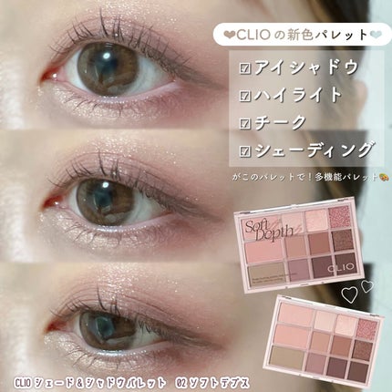シェード アンド シャドウ パレット/CLIO/アイシャドウパレットを使ったクチコミ(1枚目)