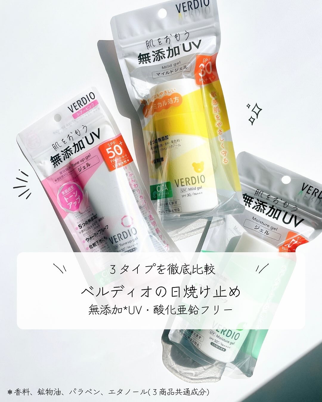 ベルディオ UV モイスチャージェル N/メンターム/日焼け止めジェルを使ったクチコミ(1枚目)