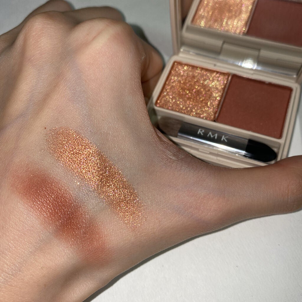 スプリングブレイズ デュオアイシャドウ/RMK/アイシャドウパレットを使ったクチコミ(3枚目)