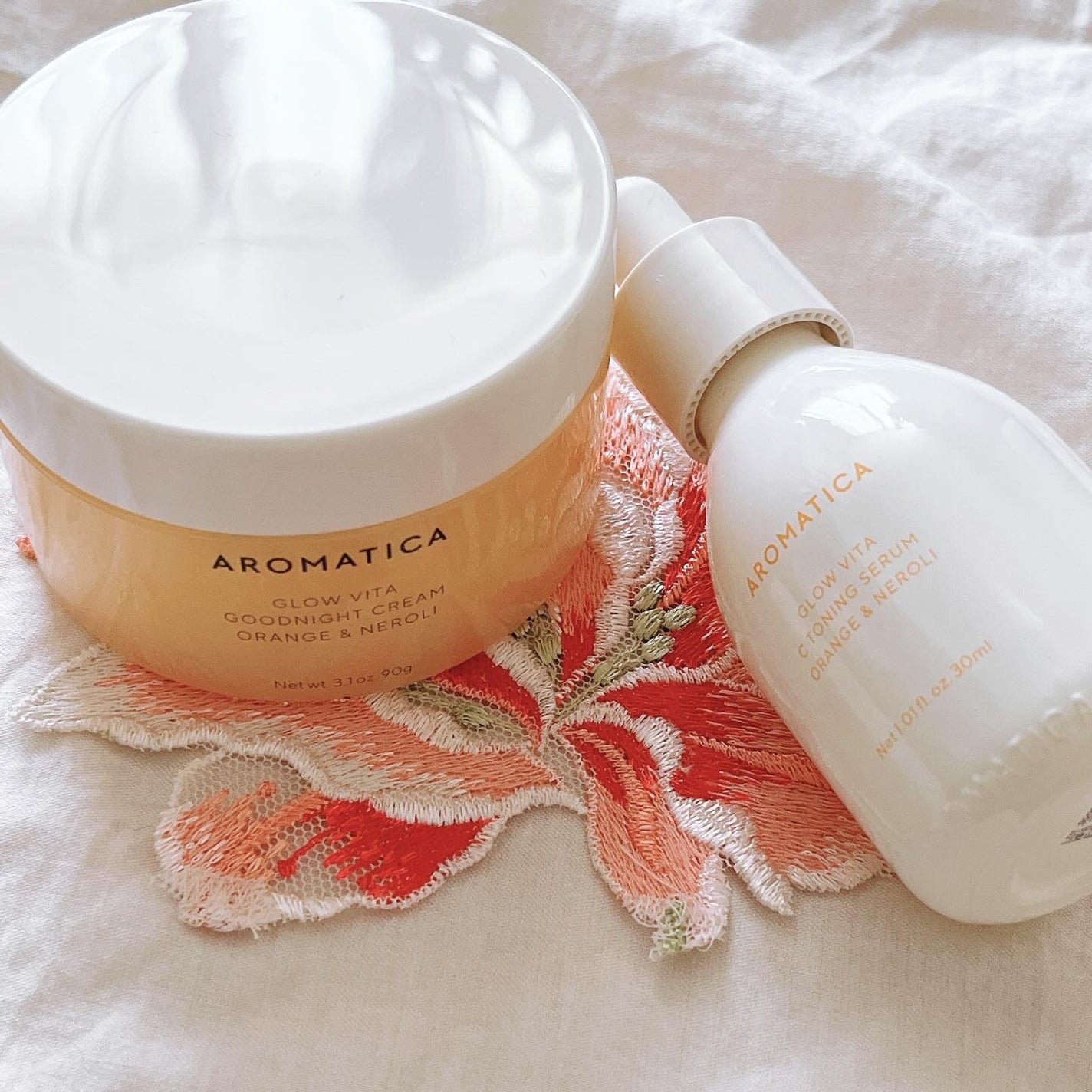 グロービタグットナイトクリーム/AROMATICA/フェイスクリームを使ったクチコミ(1枚目)