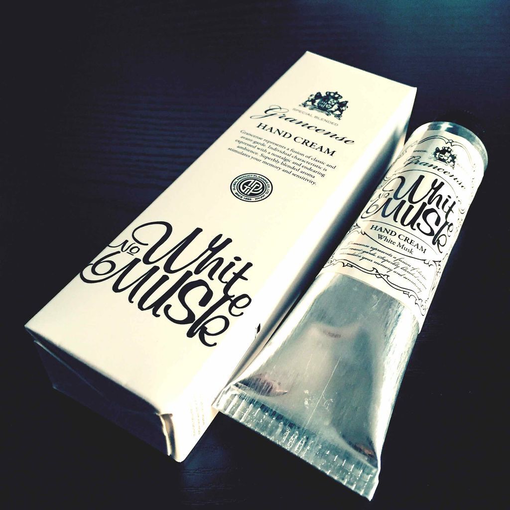 グローバル プロダクト プランニング グランセンス ハンドクリーム ホワイトムスクのクチコミ「まだまだ乾燥するので新しいハンドクリームを買いました。SABONのムスクにしようと思っていまし.....」（1枚目）