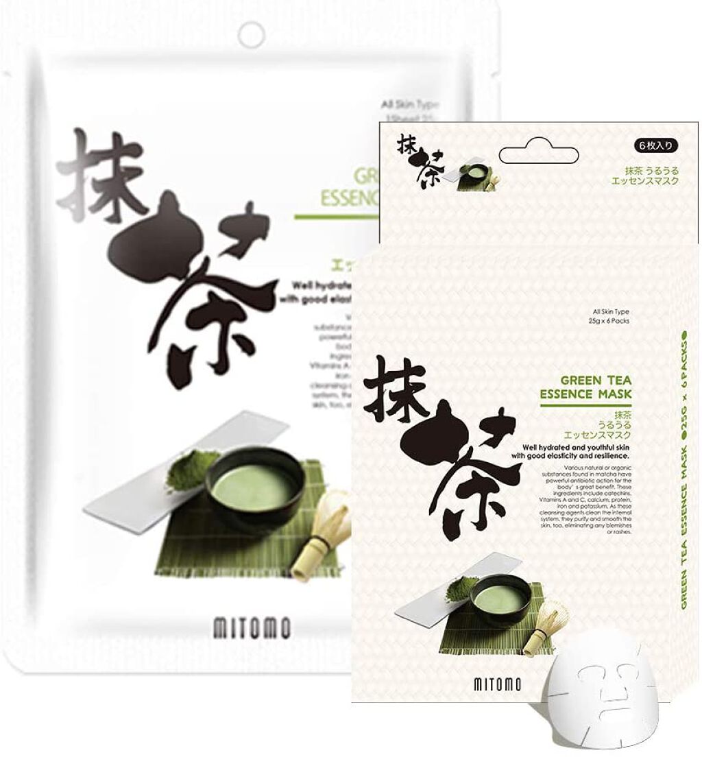 グリーンティーフェイシャルエッセンスマスク / MITOMO