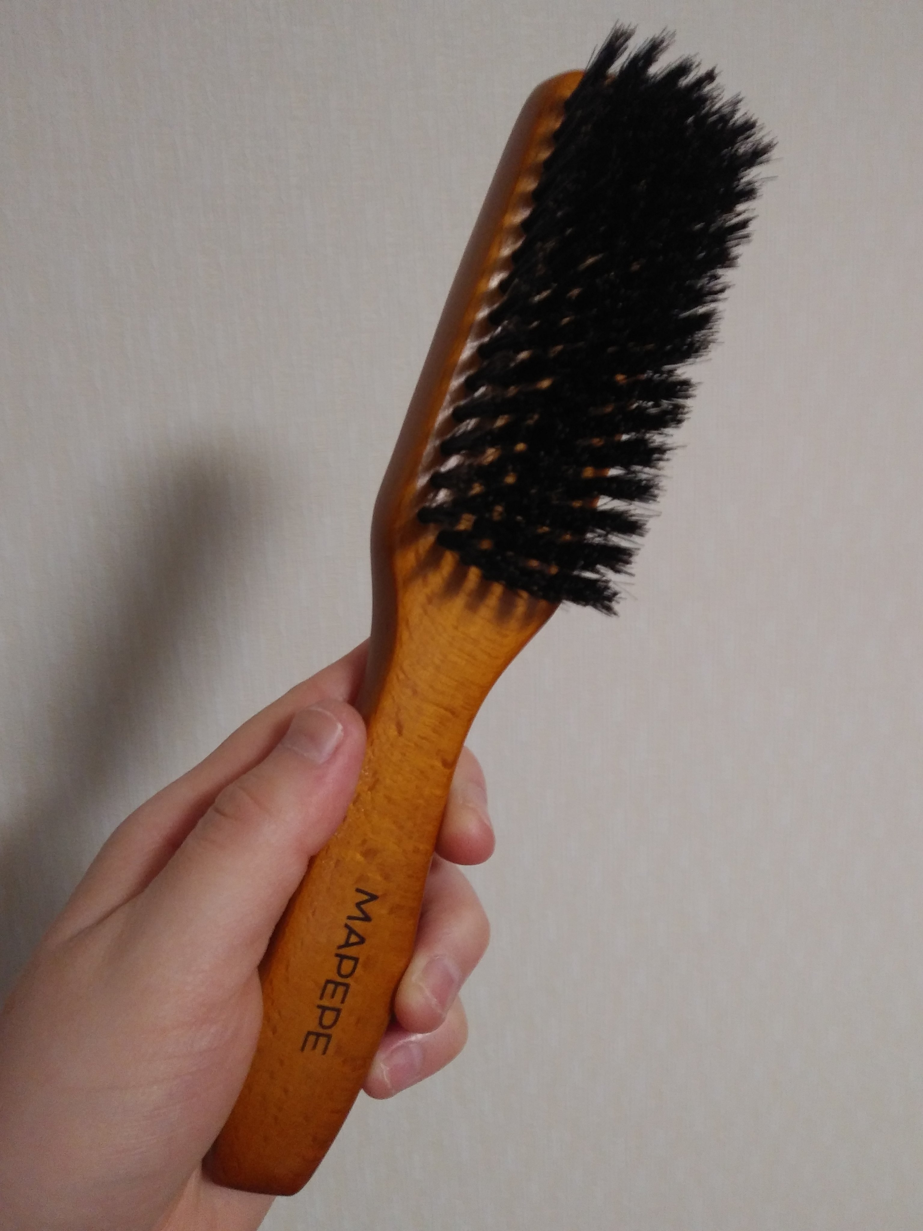 マペペ 濃密天然毛のボリュームケアブラシのクチコミ「LDK１位を獲得した『マペペ　濃密天然毛のボリュームケアブラシ』を紹介します。

密度の高い天.....」（2枚目）