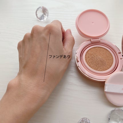 ハイパーカバーフィットクッション ピンク(桜エディション)/APRILSKIN/クッションファンデーションを使ったクチコミ(4枚目)