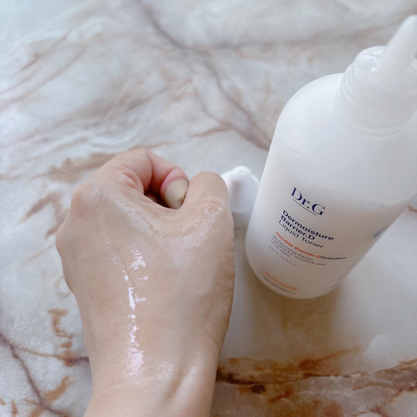 ザモイスチャーバリアDリキッドトナー/Dr.G/化粧水を使ったクチコミ（3枚目）