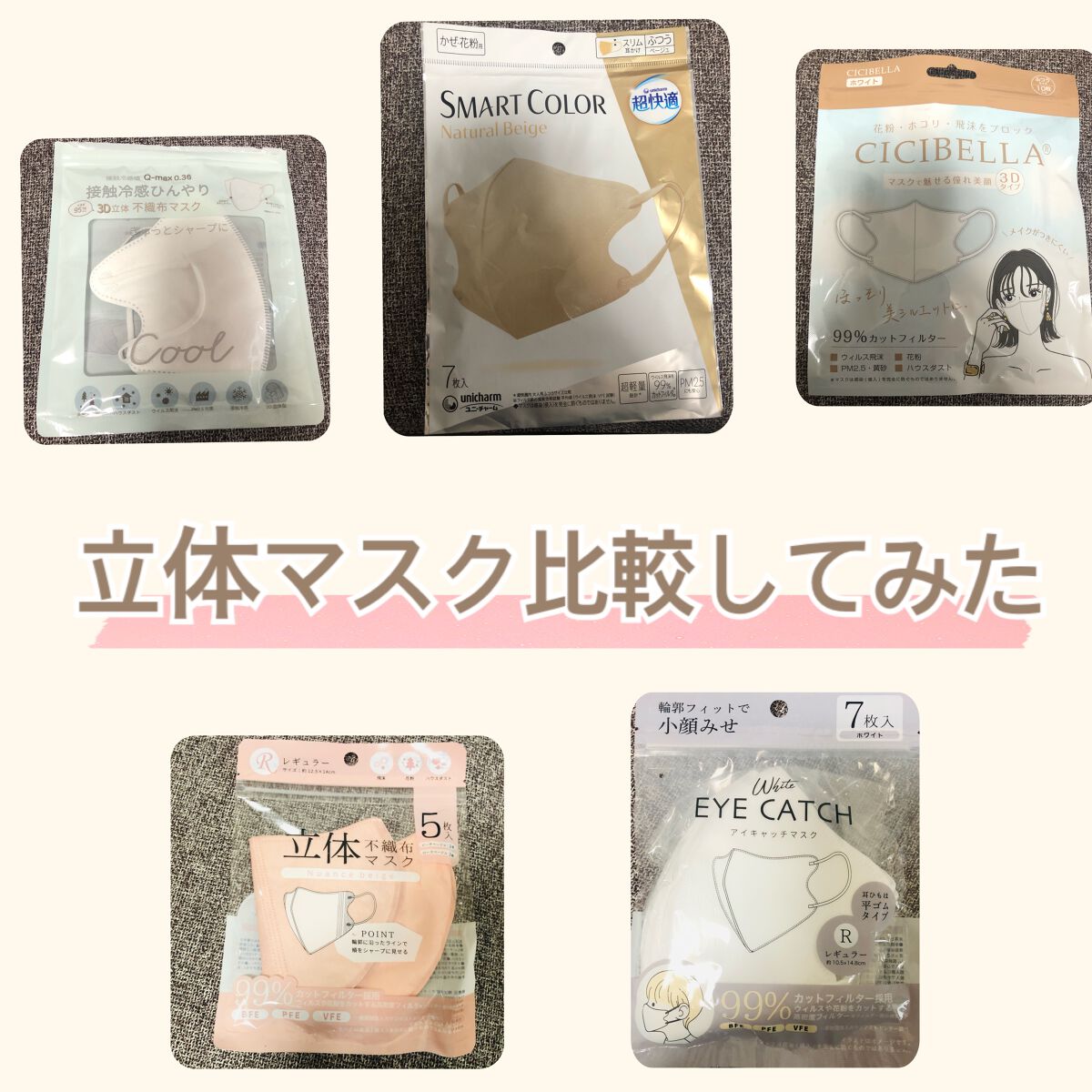 超快適マスク SMART COLOR/ユニ・チャーム/マスクを使ったクチコミ(1枚目)