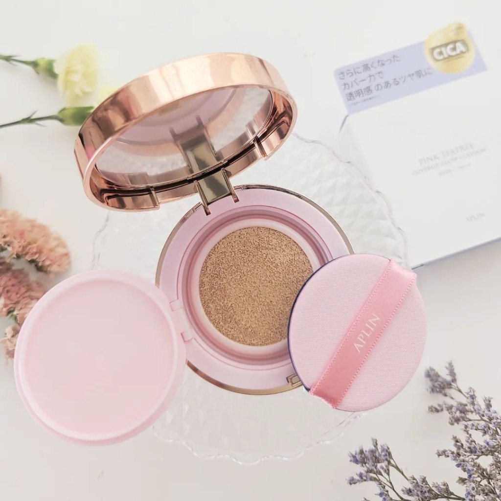 ピンクティーツリーカバーアップグロウクッション/APLIN/クッションファンデーションを使ったクチコミ（3枚目）