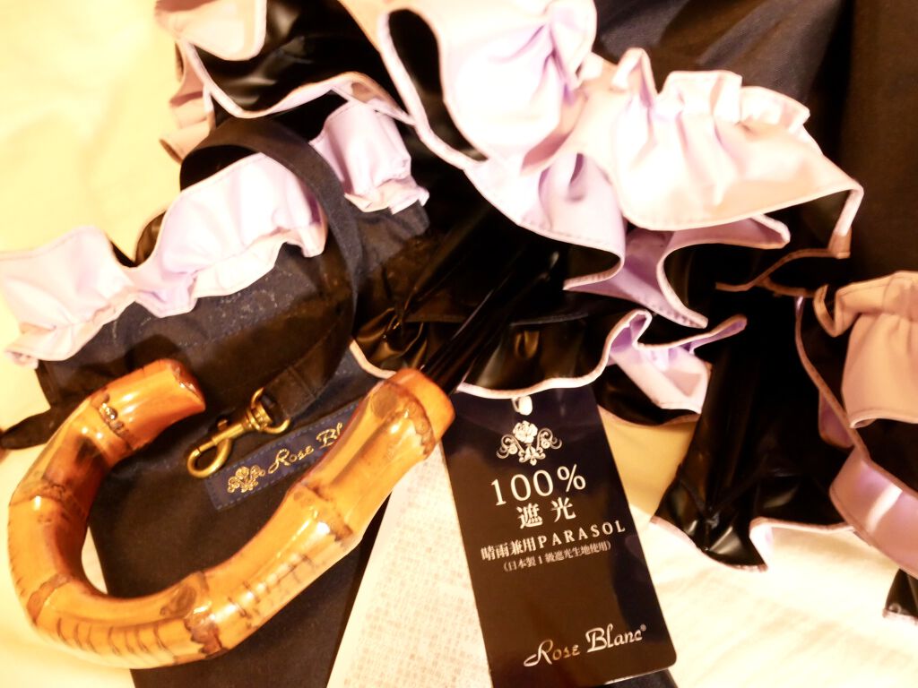 100%完全遮光 日傘/Rose Blanc/日傘を使ったクチコミ（1枚目）